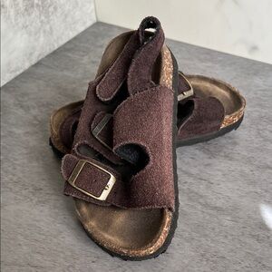 Brown Kids Sandals with Adjustable Straps